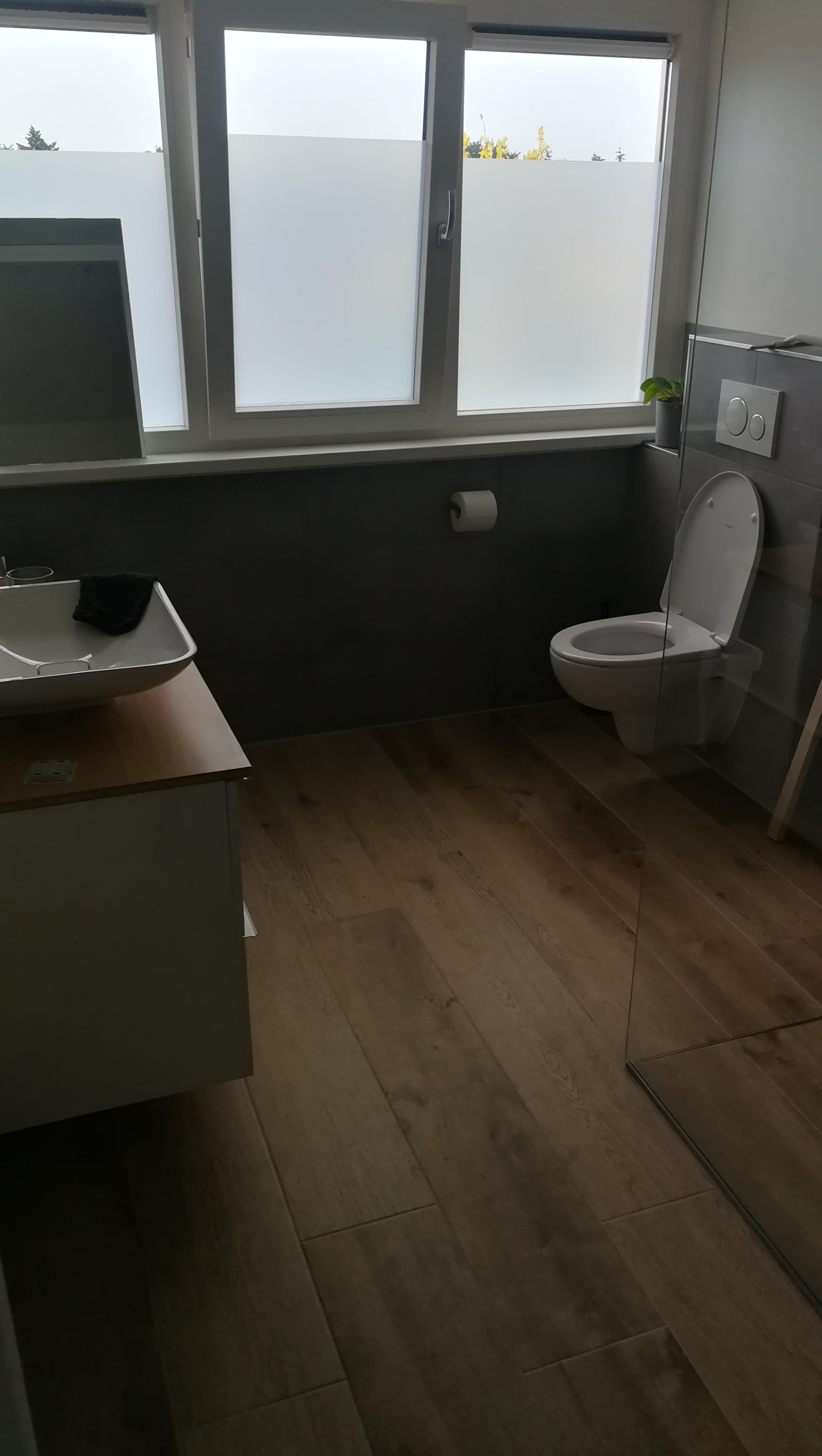 Nieuw hangend toilet met inbouwreservoir